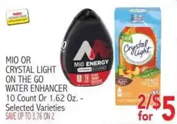 Ingles Markets Mio or Crystal Light on the go water enhancer offer