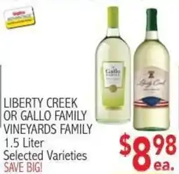 Ingles Markets Liberty Creek or Gallo Family Vineyards Family offer