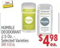Ingles Markets Humble deodorant offer
