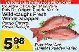 Presidente Wild-caught Fresh Whole Snapper offer