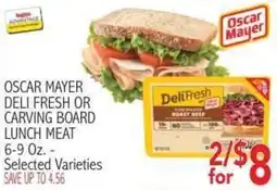 Ingles Markets Oscar Mayer deli fresh or carving board lunch meat offer