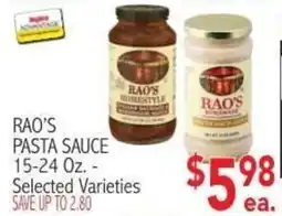 Ingles Markets Rao's pasta sauce offer