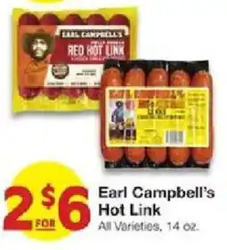 United Supermarkets Earl Campbell's Hot Link offer