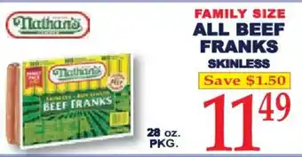 Market Basket Nathan's beef franks offer