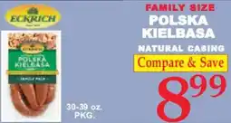 Market Basket Eckrich family size polska kielbasa offer