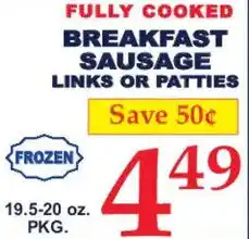 Market Basket Breakfast Sausage Links Or Patties offer