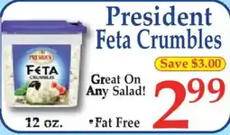 Market Basket President feta crumbles offer