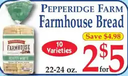 Market Basket Pepperidge Farm Farmhouse Bread offer