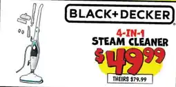Ollie's Black+Decker 4-in-1 steam cleaner offer