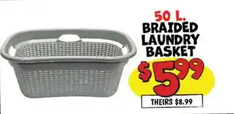 Braided laundry basket