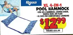 Ollie's Aqua xl 4-in-1 pool hammock offer