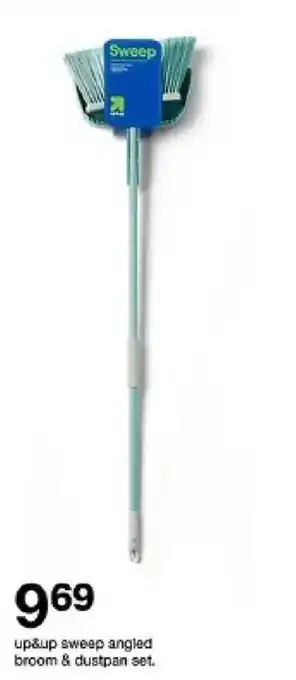 Up&up sweep angled broom & dustpan set