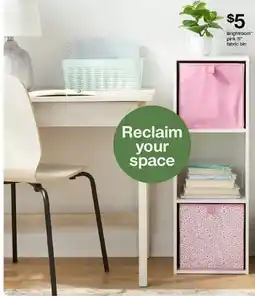 Target Brightroom pink 11" fabric bin offer