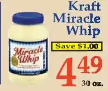 Market Basket Kraft miracle whip offer