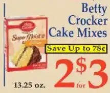 Market Basket Betty Crocker cake mixes offer