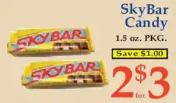Market Basket SkyBar Candy offer