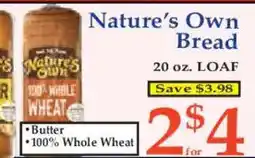 Market Basket Nature's Own Bread offer
