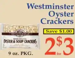 Market Basket Westminster oyster crackers offer