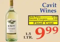 Market Basket Cavit Wines offer