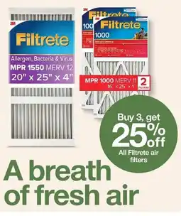 Target Filtrete air filters offer