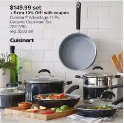 JC Penney Cuisinart Advantage 11-Pc. Ceramic Cookware Set offer