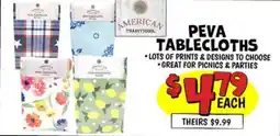 Ollie's American Traditions Peva Tablecloths offer
