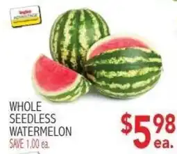 Ingles Markets Whole seedless watermelon offer