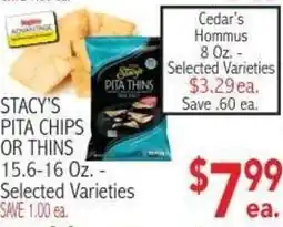 Ingles Markets Stacy's Pita Chips or Thins offer