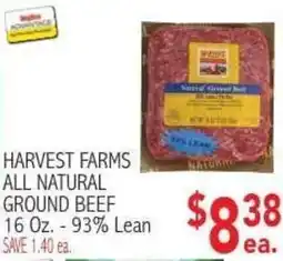 Ingles Markets Harvest Farms all natural ground beef offer