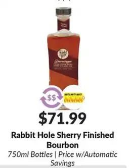 Woodman's Rabbit Hole Sherry Finished Bourbon offer