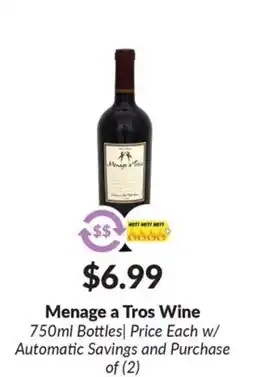 Woodman's Menage a Tros Wine offer