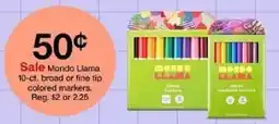Target Mondo Llama colored markers offer