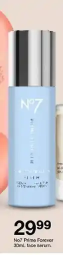 Target No7 Prime Forever face serum offer