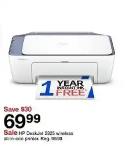 Target Hp Deskjet 2925 wireless all-in-one printer offer