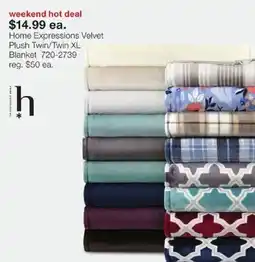 JC Penney Home Expressions Velvet Plush Twin/Twin XL Blanket offer