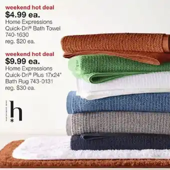 JC Penney Home Expressions Quick-Dri Bath Towel offer