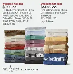 JC Penney Liz Claiborne Signature Plush Bath Towel offer