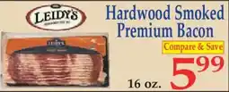 Market Basket Leidy's hardwood smoked premium bacon offer