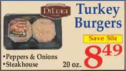 Market Basket DiLuigi turkey burgers offer
