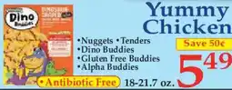 Market Basket Dino Buddies Yummy Chicken offer