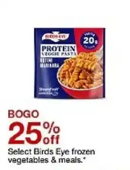 Target Birds Eye protein veggie pasta offer