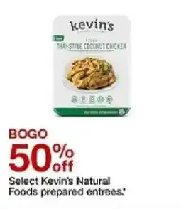 Target Kevin's Natural Foods prepared entrees offer