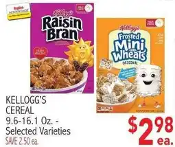 Ingles Markets Kellogg's cereal offer