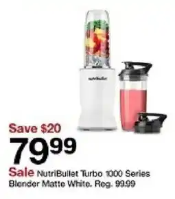 Target Nutribullet Turbo 1000 Series Blender Matte White offer