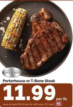 Harris Teeter Harriet Hill Desert Angus Beef Porterhouse or T-Bone Steak offer