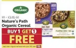 Harris Teeter Nature's Path Organic Cereal offer