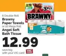 Harris Teeter Brawny paper towels or angel soft bath tissue offer