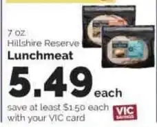 Harris Teeter Hillshire Reserve Lunchmeat offer