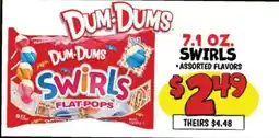 Ollie's Dum Dums Swirls Flat Pops offer