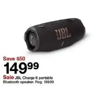 Target Jbl charge 6 portable bluetooth speaker offer